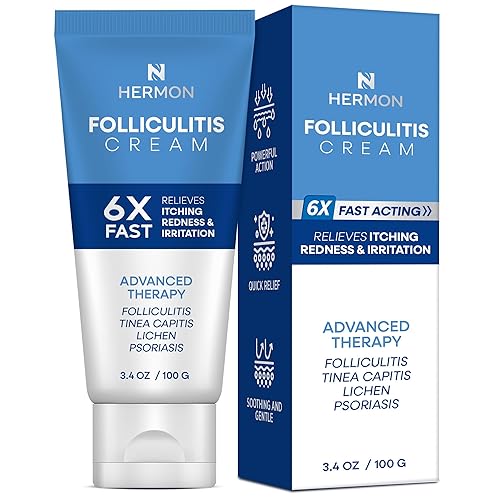 Crema Tratamiento de Foliculitis Tratamiento Eficaz para Foliculitis Cuero Cabelludo Cara y Cuerpo 3.53 oz