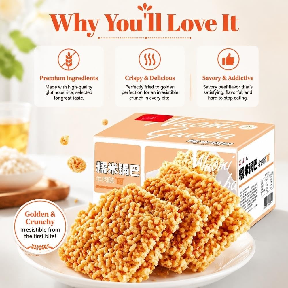Cracker Di Riso Croccanti Al Gusto Di Manzo 500g