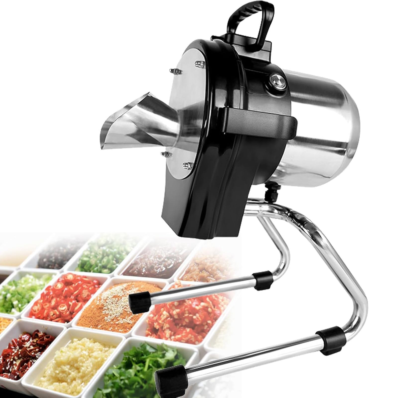 CWCQGH Electric Vegetable Slicer with Adjustable Thickness and Stainless Steel Blade for Efficient Food Prep