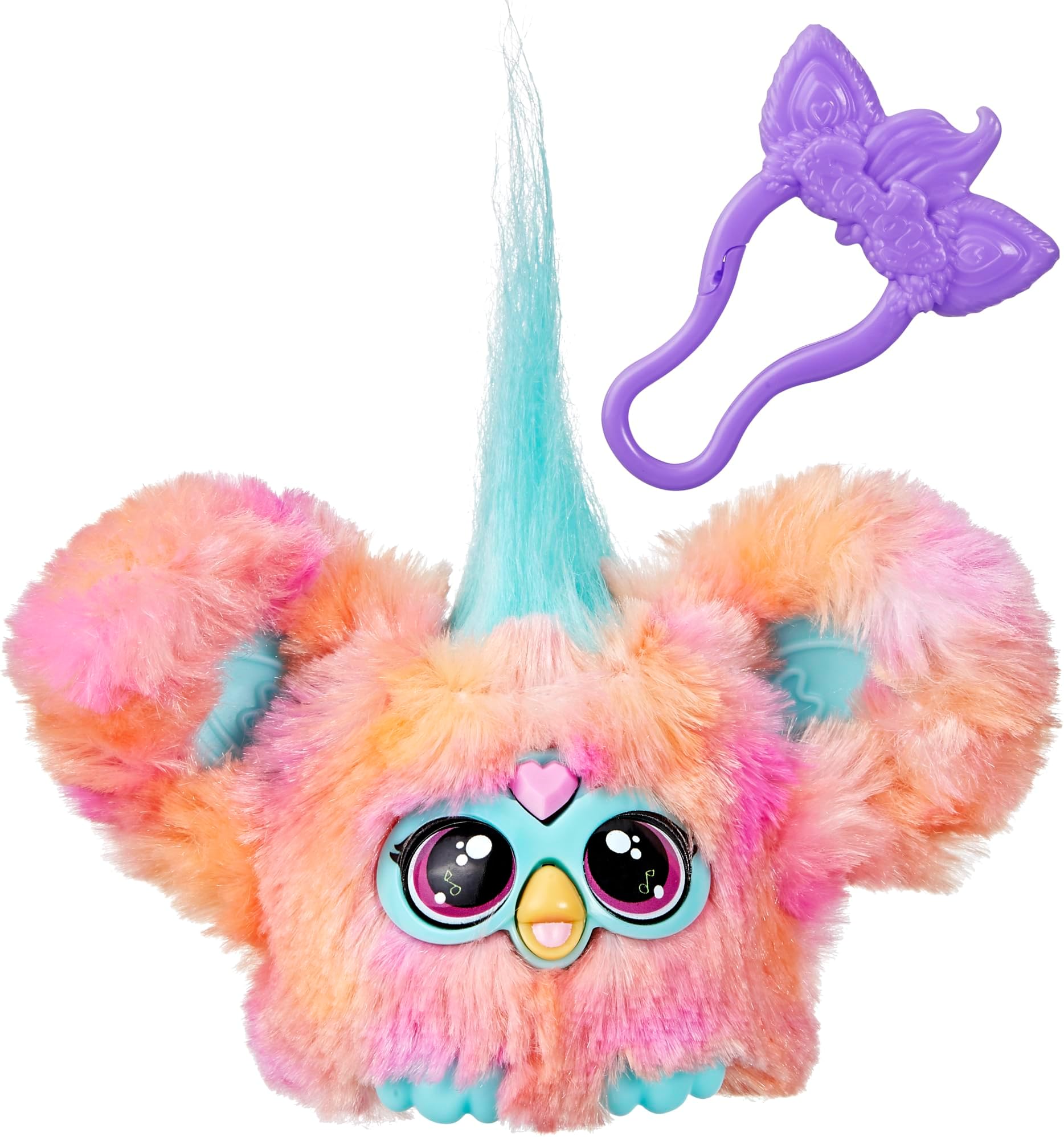 Furblets Ree-Mix Mini Friend, 45+ Sounds & Music, Speaks Only Furbish, Electronic Plush Toys for 6 Year Olds & Up, Coral