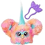 Furby Furblets Ree-Mix Mini Friend, 45+ Sounds & Music, Speaks Only Furbish, Electronic Plush Toys, Coral, Back to School Gifts, Ages 6+