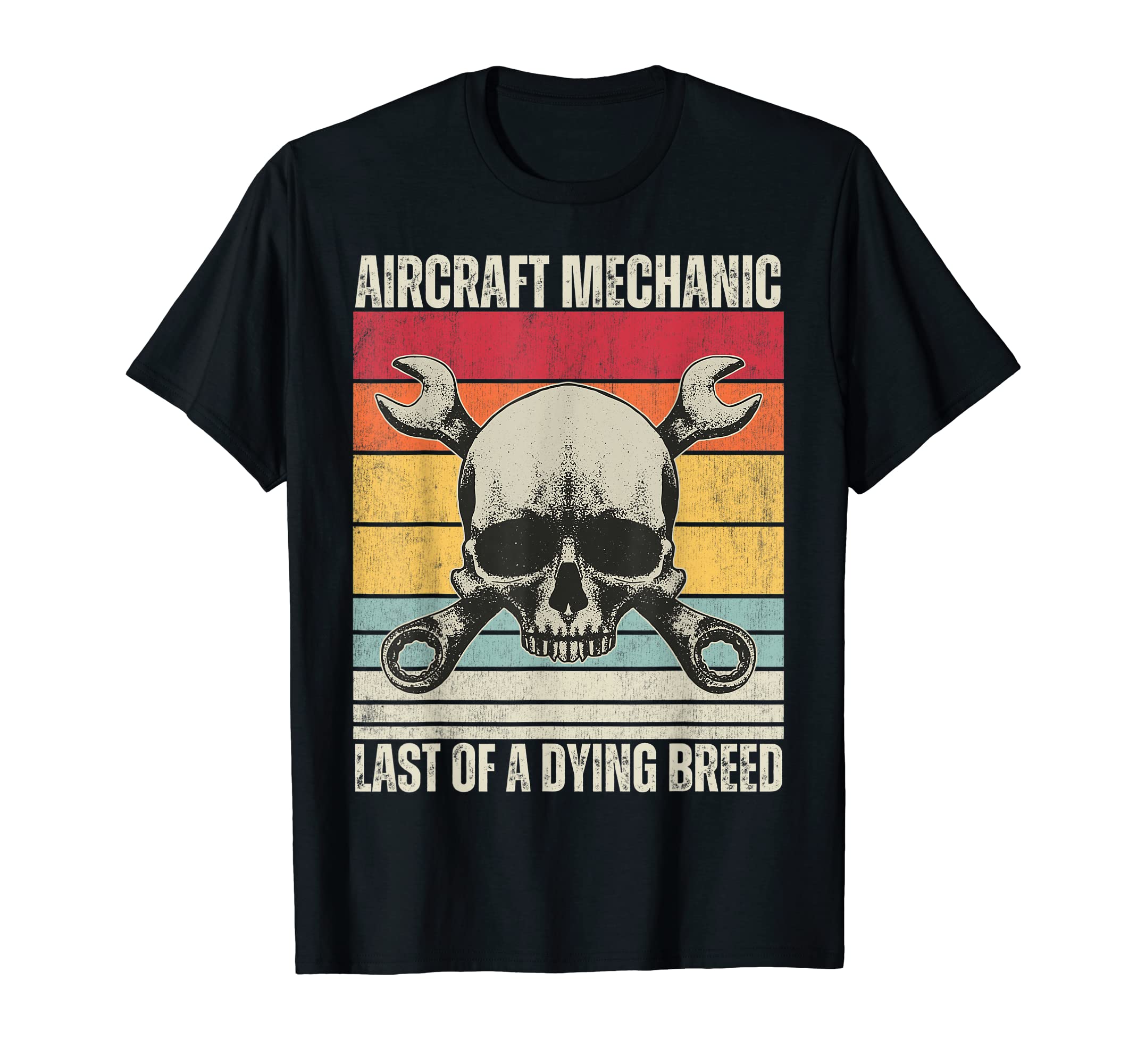 Aircraft Mechanic Shirts and Aircraft Tech HoodiesAviation Mechanic Vintage Skull, Vintage Aircraft Mechanic T-Shirt