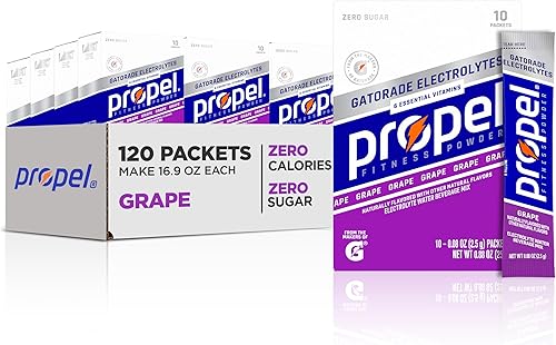 Miniatura 8 de Propel Immune Support - Sobres de polvo de mezcla de bebida agua con electrolitos mejorada, frambuesa-naranja, 100% del valor diario de vitamina C