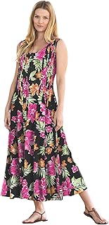 Women's Plus Size Pintucked Sleeveless Dress - Buy now