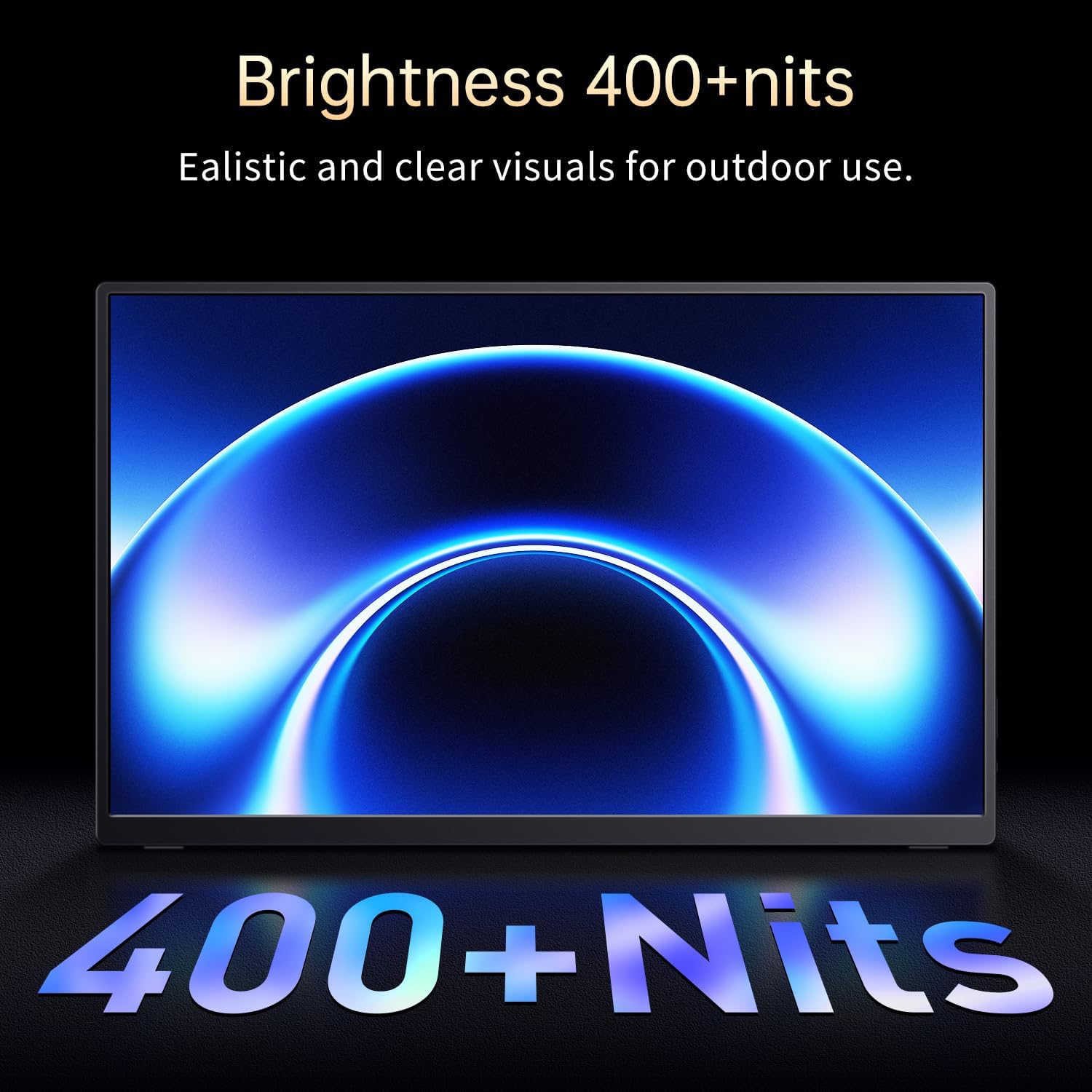 4K Portable Monitor OLED 3840×2400p, 14" Ultra Slim Travel Monitor, 400+ Nits |100% DCI-P3 | 1000000:1 Contrast, HDMI USB C External Screen for Laptop Mabook PC