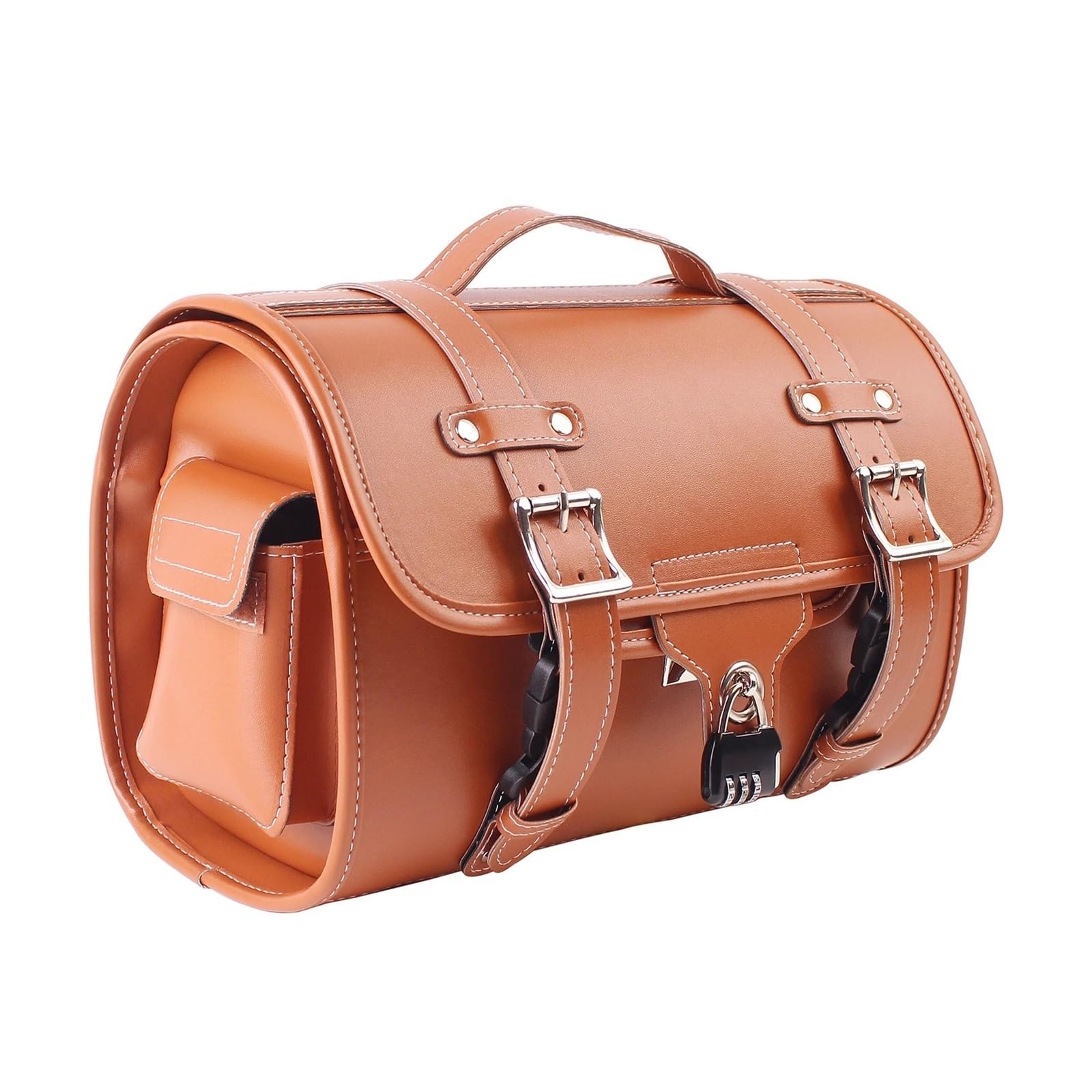 Top Case Motos Bolsa Universal Asiento Motocicleta Impermeable Gran Capacidad Equipaje Viaje Herramientas Laterales Marrón Ciclistas Bolsa De Moto(Brown)