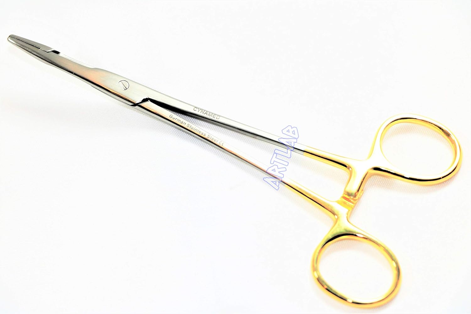 3 VETERINARY 7IN CE OLSEN HEGAR FORCEPS SCISSORS NEEDLE HOLDER W/GOLDEN HANDLE + TUNGSTEN CARBIDE INSERTS (CYNAMED)
