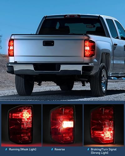 Miniatura 3 de Nilight Conjunto de luz trasera compatible con Chevy Silverado 1500 2500 HD 2015 2016 2017 2018 2019 Silverado 1500 2500 HD 3500 HD 2015-2019 GMC