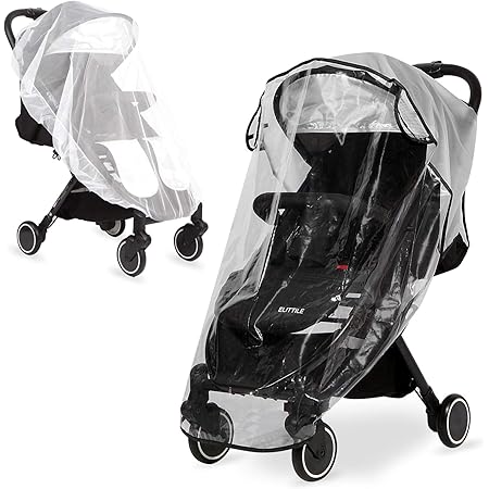 Hrzeem Universal Stroller Rain Cover and Mosquito Net (2 Pieces), Travel Weather Shield for Windproof, Waterproof, Protect from Sun Dust Snow