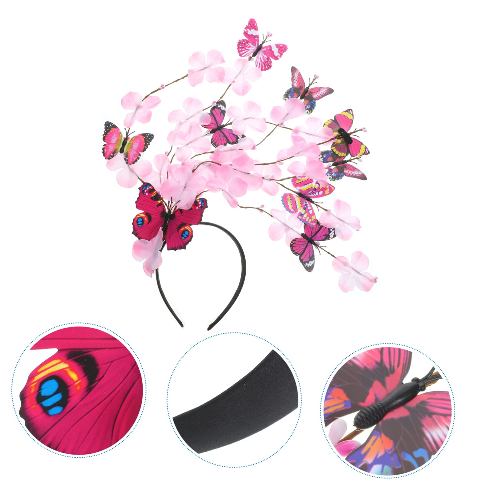 MAGICLULU 4 Pz per a farfalla light lux fascinator a farfalla cerchio per a farfalla cerchietti bambina decorativa copricapo a farfalla passerella trucco