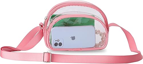 Higuyst Mini Clear Purse Stadium Approved, Small Clear Bags for Concert Festival Sports Events