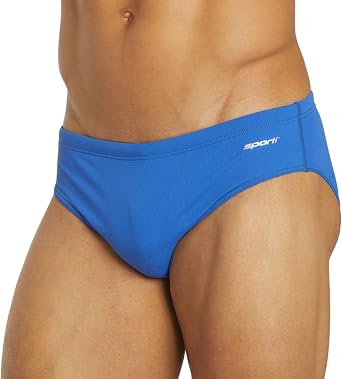 Sporti Men's Swim Briefs with Hydrolast Tech - Bathing Suit for Swimmer - Men's Athletic Swimwear Briefs for Lap Swimming