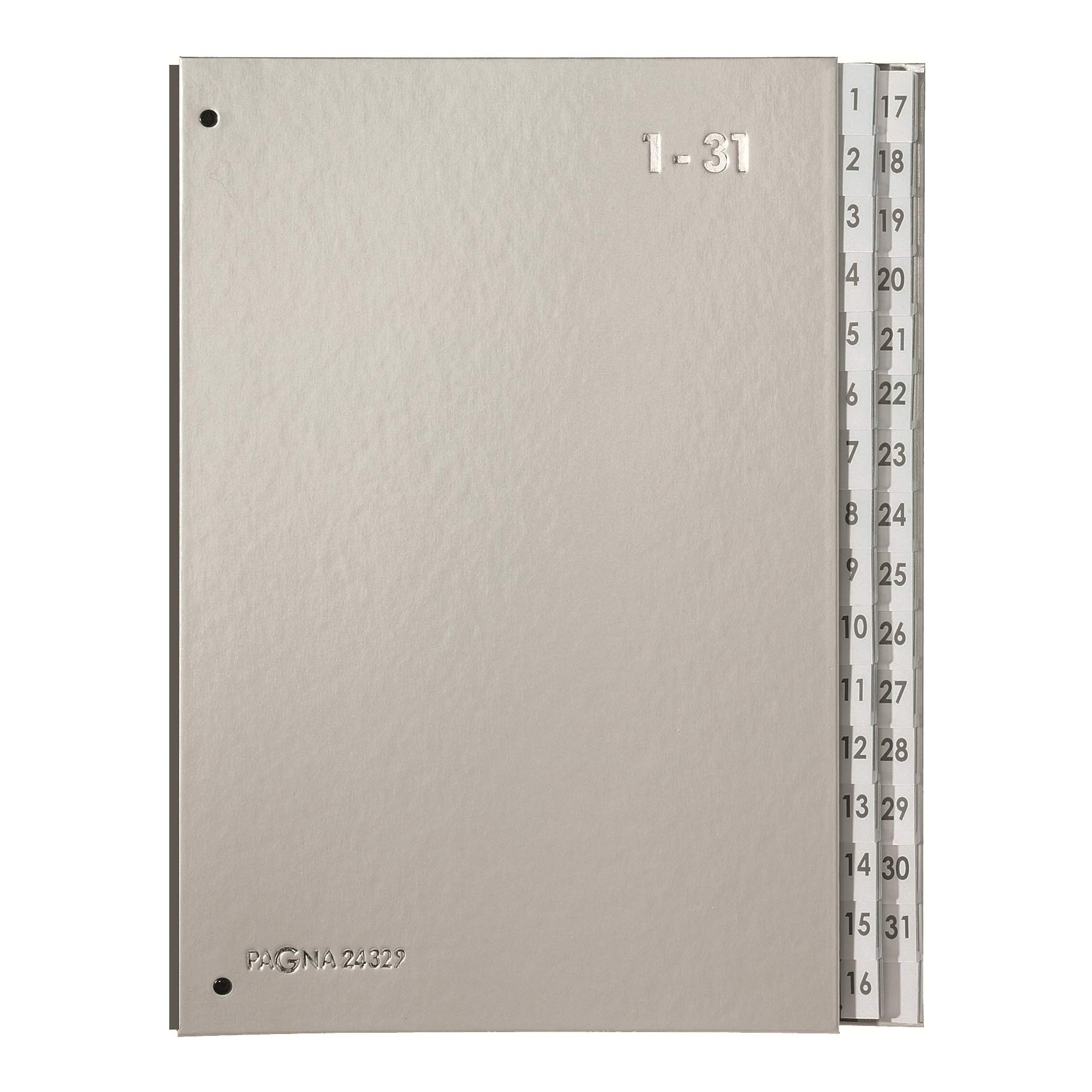 Pagna Pultordner Color (Pultmappe, 32 Fächer, 1-31) (silber | 3er Pack)