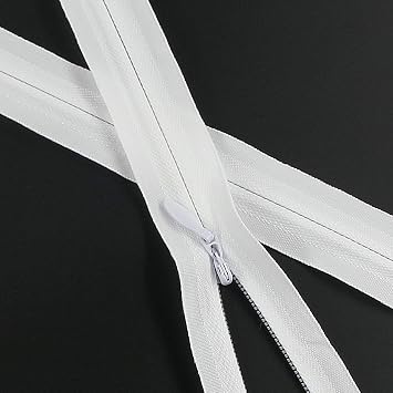 Leekayer 20PCS Invisible Nylon Coil Zipper,Clothing Zipper,DIY Sewing Tools for Craft Special24 inch,White