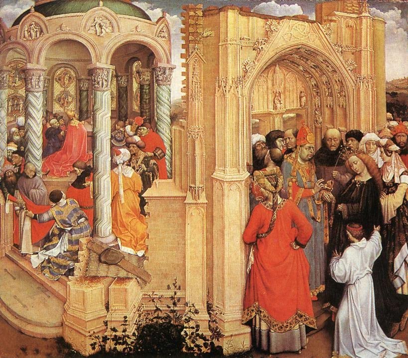 Impression d'affiches le mariage de Marie-Robert Campin art portrait toile 60x90cm