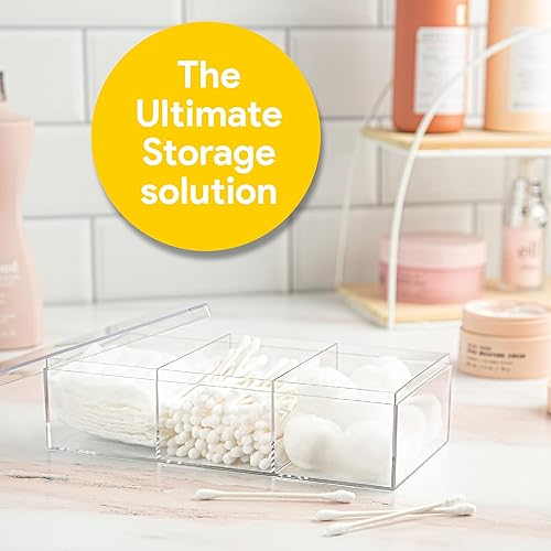 Miniatura 5 de Hammont Caja rectangular de acrílico, contenedores organizadores de estantes, contenedores de almacenamiento transparentes, recuerdos de fiesta de