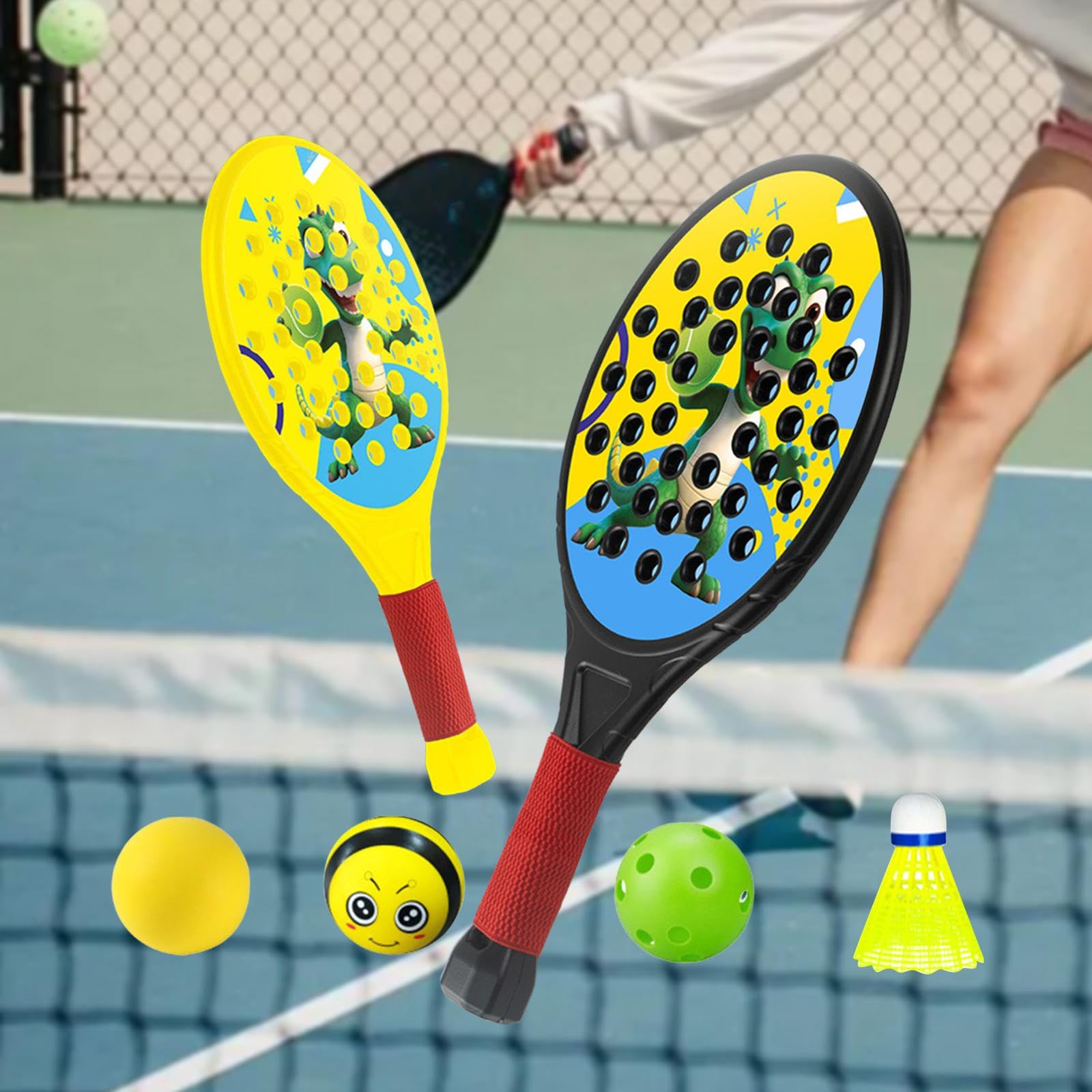 2X Paddle Tennis Racquet Baschetti per Bambini per L'allenamento per Principianti Junior