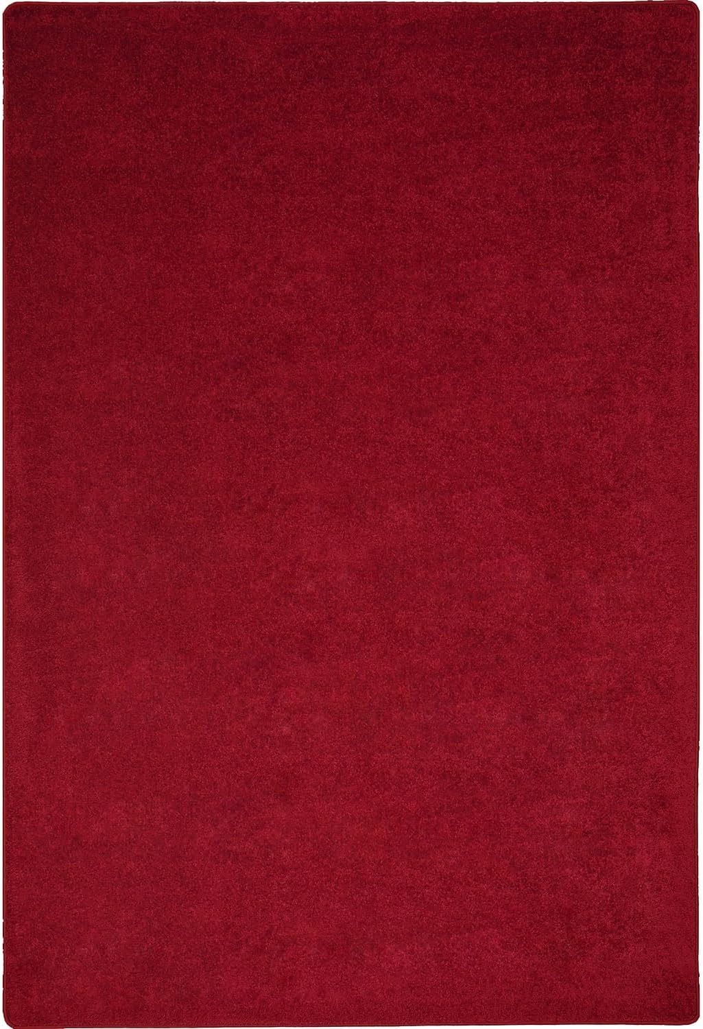 Joy Carpets Endurance Solid Colored Area Rug in Color Burgundy, 12' x 7'6"