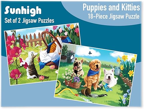 Miniatura 6 de Sunhigh Rompecabezas de demencia para ancianos, paquete de 2 a 18 piezas, productos de Alzheimer y actividades para cachorros y gatitos mayores (2