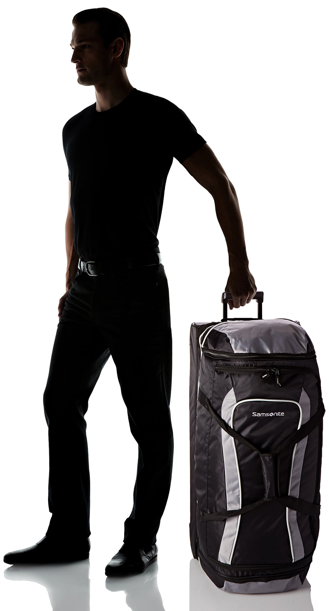 Buy Samsonite Andante Wheeled Rolling Duffel Bag, Black/Grey, 32Inch Drop Bottom Online at