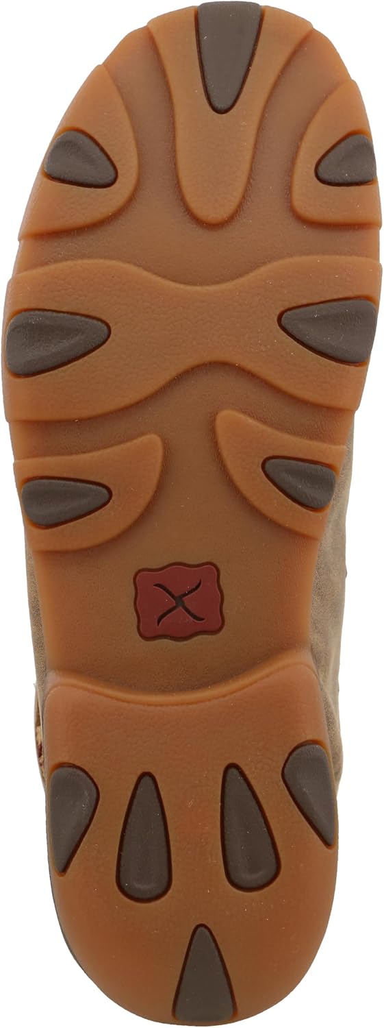 Twisted X Men's Chukka Driving Moc, Moc Toe, Light Brown & Embroidered Vamp, 7 M