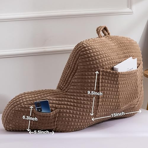 Miniatura 4 de A Nice Night Almohada de lectura para cama de cuña grande para adultos y niños, respaldo con brazos para sentarse en la cama/sofá para descansar