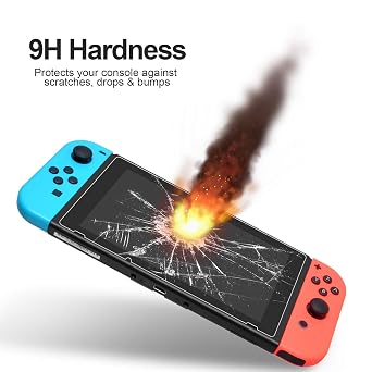 daydayup [3 Pack] Tempered Glass Screen Protector Compatible with Nintendo switch - Transparent HD Clear Anti-Scratch Screen Protector Skin Set for Nintendo Switch