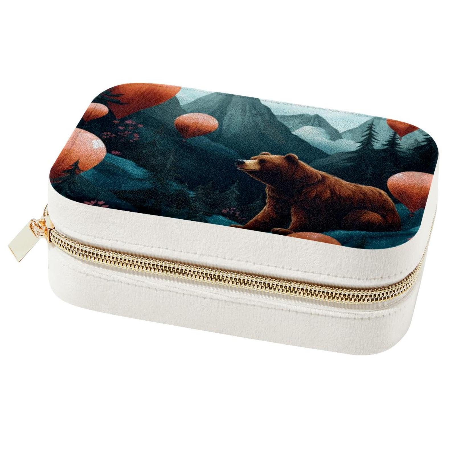 Boîte à bijoux spacieuse haut de gamme avec miroir intégré pour coffret de luxe