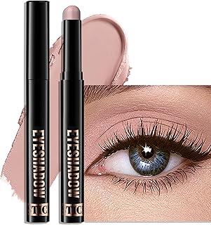 Sombra de ojos en barra color crema, rosa pol...