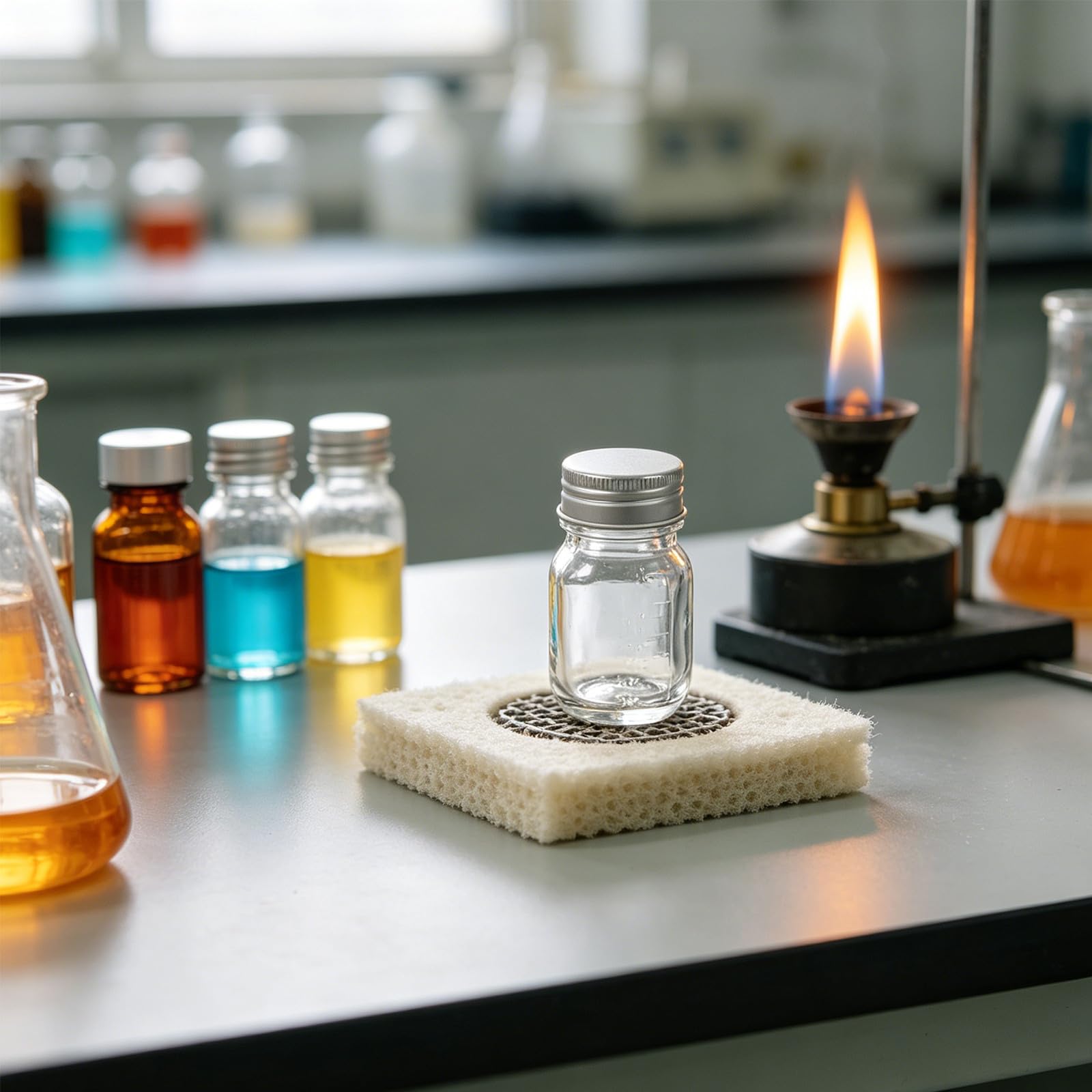 Flaconi in Vetro Trasparente Graduati 30ml con Tappo a Vite 12 Pezzi