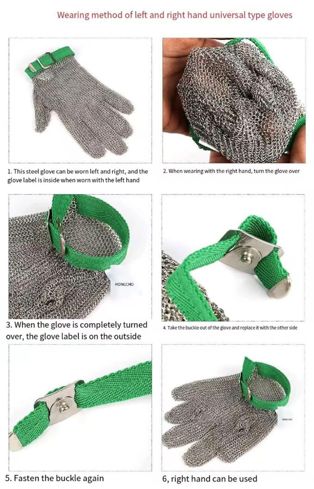 Acero Inoxidable 304 Guante Resistente A Los Cortes Guantes Anticorte Guantes De Carnicero Guantes De Seguridad, Guantes De Construcción, Guantes Jardineria, Guantes Mechanix