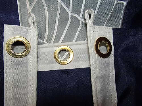 Miniatura 4 de Bandera de nailon 3x5 bordada 3x5 con 3 ojales y cuerda de nailon 3 x 5 pies