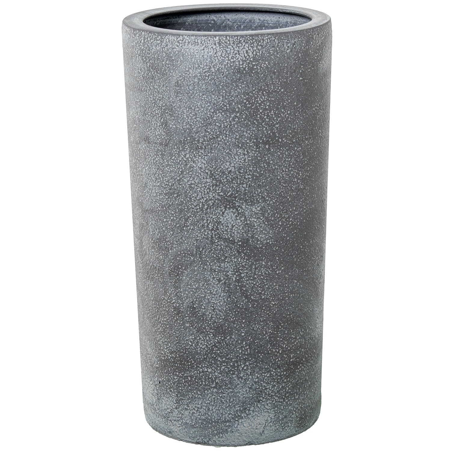 DRW Portaombrelli Ceramica Rotondo Grigio Ø25x50cm