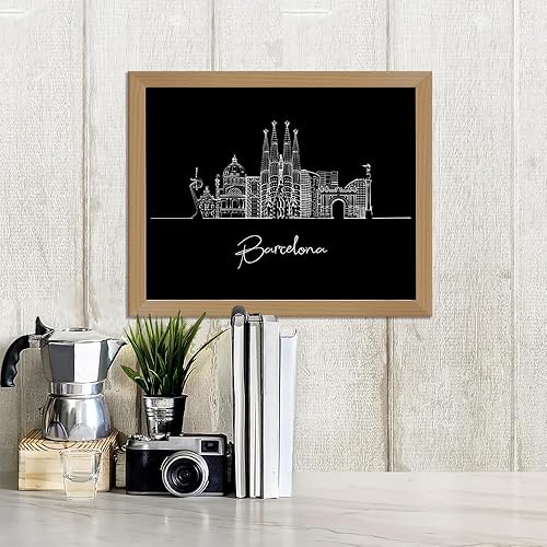 Vista 173 de TJ Originals - Barcelona, Madrid y España vistas de la ciudad, arte de pared ilustrado a mano, decoración de pared de sala de estar - Pósteres