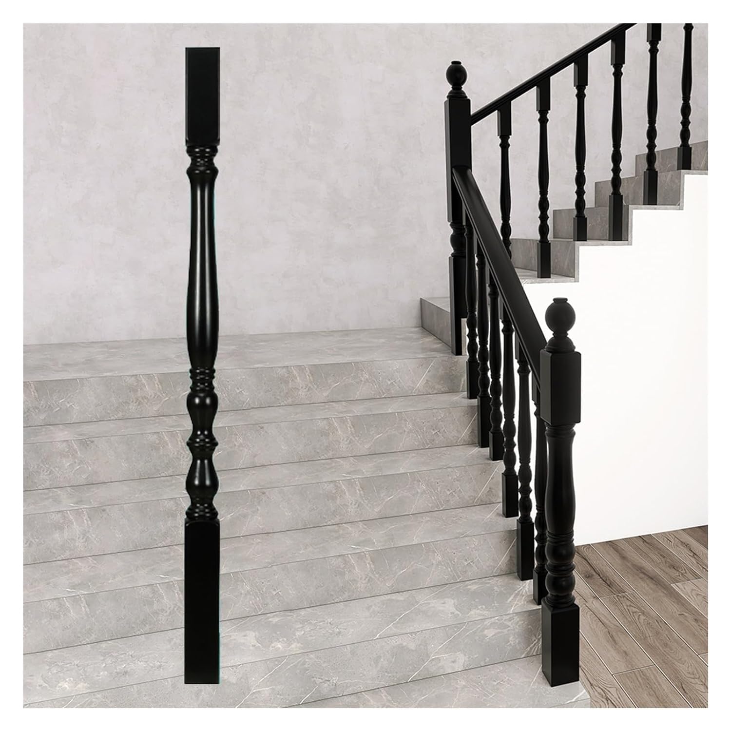 Fuseau d'escalier pour réparer une balustrade instable et sécuriser un balcon