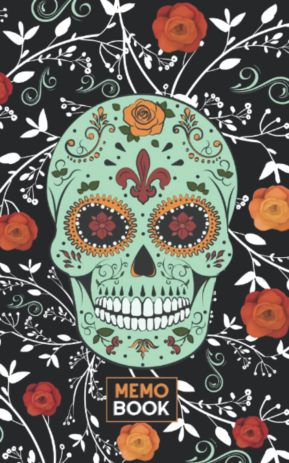 Memo Book: Pocket Notebook, Pocket Journal, Lined Field NoteBook 5x8, Skull Pattern