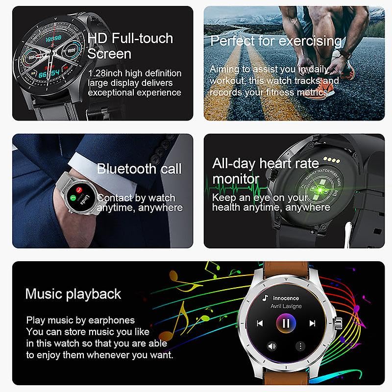Mx10 Smartwatch Echtzeit-Wettervorhersage Aktivitätstracker Pulsmesser Sport Damen Smartwatch Herren für Android iOS