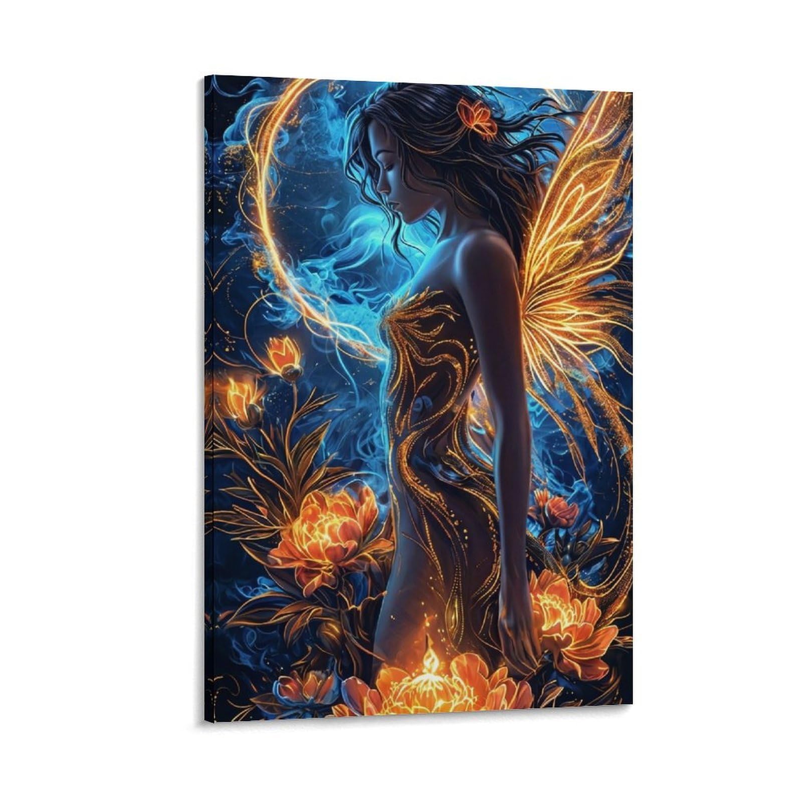 DHBANEIOK Fantasy Fairy Goddess Poster Artwork Canvas Prints Picture Modern Canvas Wall Art Picture Wall Hanging for Bedroom Living Room Decor 24x36inch(60x90cm)