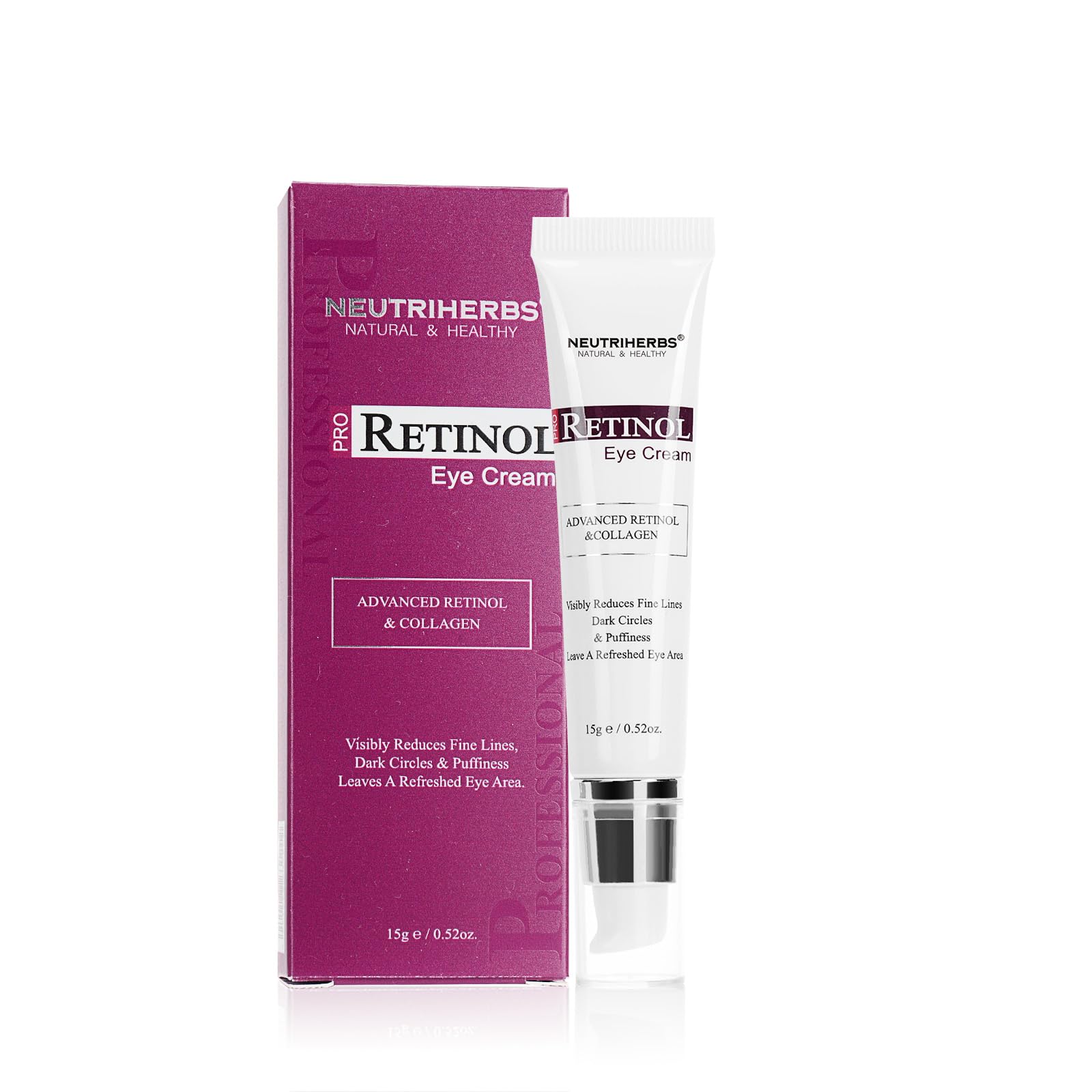 Neutriherbs Pro-Retinol Eye Cream for Wrinkles and Fine Lines Caffeine Eye Serum for Dark Circles Eye Bags and Puffiness, Anti-Ageing