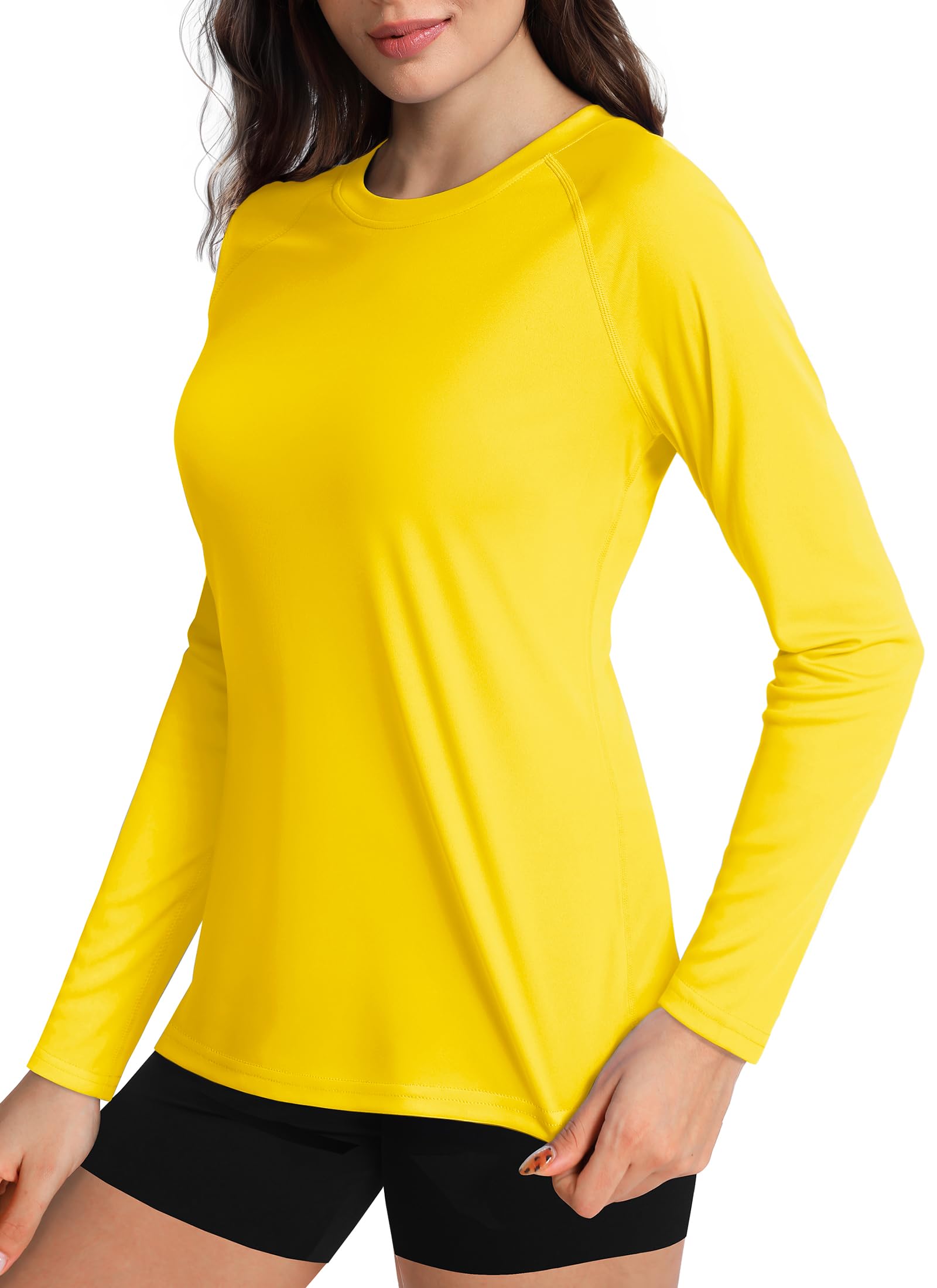 Boladeci Women's Sun Shirts UPF 50+ UV Protection Rash Guard Long Sleeve Swim Shirts Quick Dry Lightweight Workout Tops