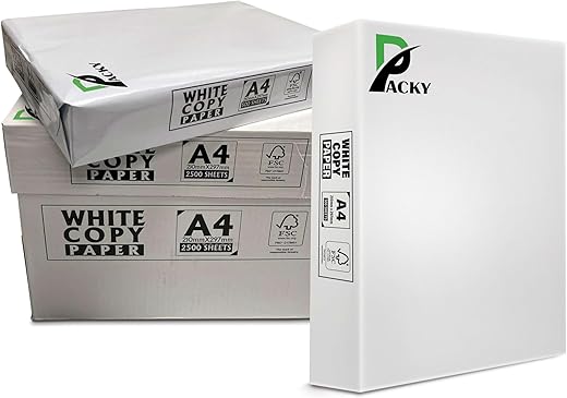Packy® Copier Printing Multifunction Paper, 75/80gsm, A4, 1 Carton (5 Reams, 2500 Sheets)