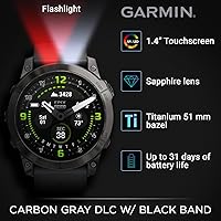 Vista 2 de Wearable4U - Garmin Epix Pro Gen 2 Zafiro Reloj inteligente de titanio de 2.008 in AMOLED Hasta 31 días de duración de la batería, reloj