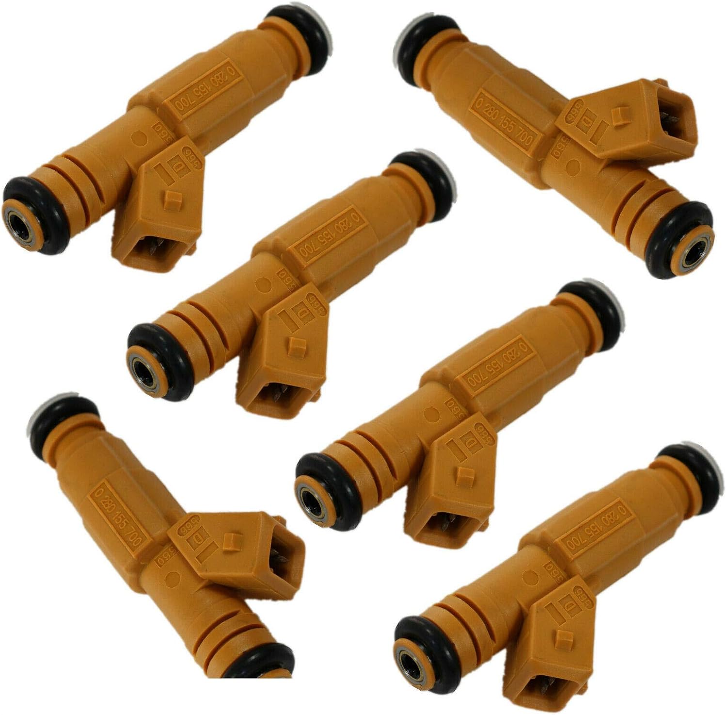 Set of 6 Fuel Injectors 0280155710 for Jeep Wrangler Grand Cherokee 4.0L 8798
