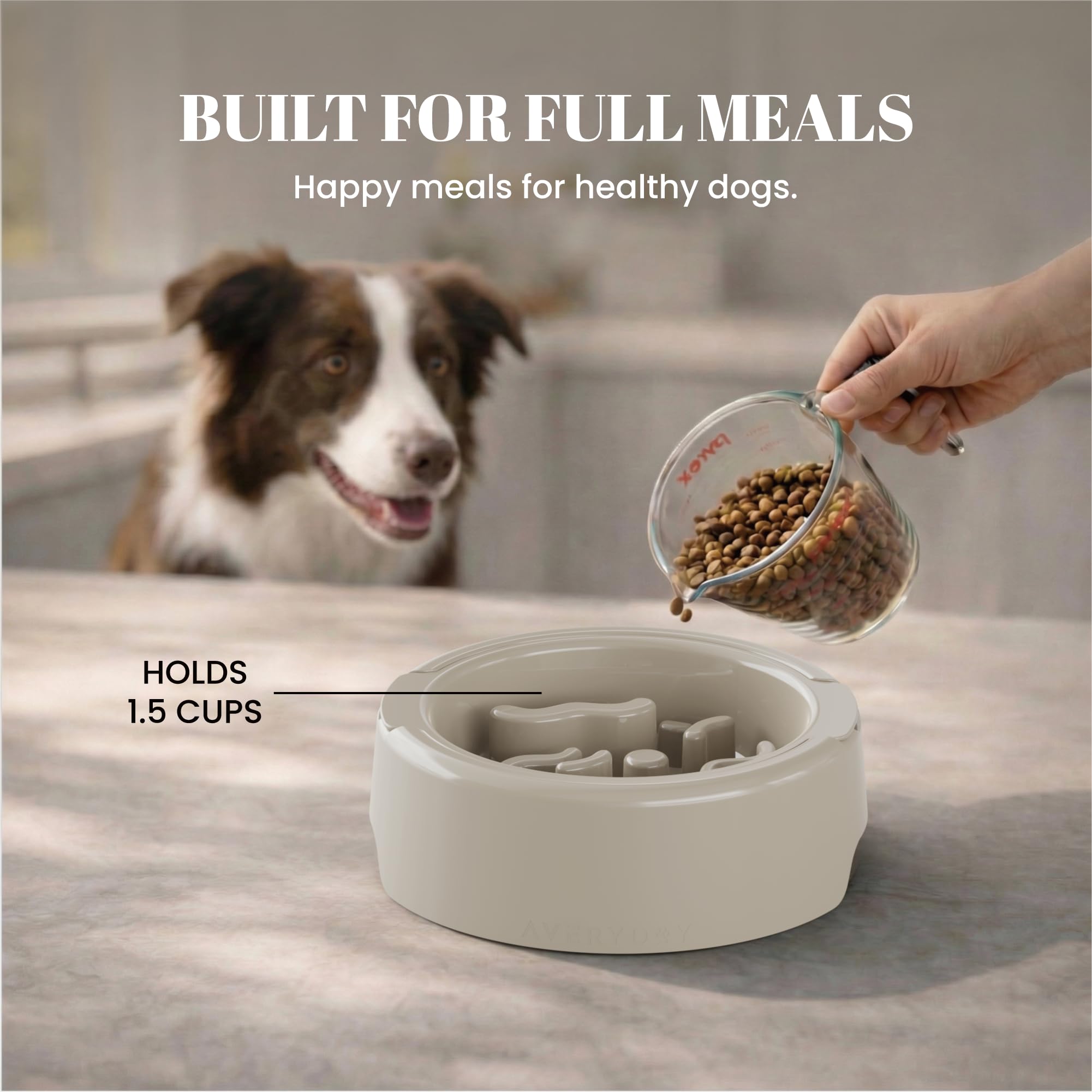 AVERYDAY Juego de 3 cuencos de alimentación lenta para perros, cuencos intercambiables con peso, cuenco de alimentación antideslizante para comida húmeda, seca y cruda para perros, plato profundo de