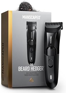 MANSCAPED Beard Hedger: Premium Waterproof Beard Trimmer, 20 Length Settings, Titanium T-Blade for Precise Stubble to Full Beard Trimming