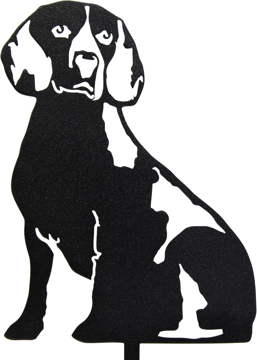Black Powder Coated Metal Beagle Dog Silhouette Yard Stake (Small)