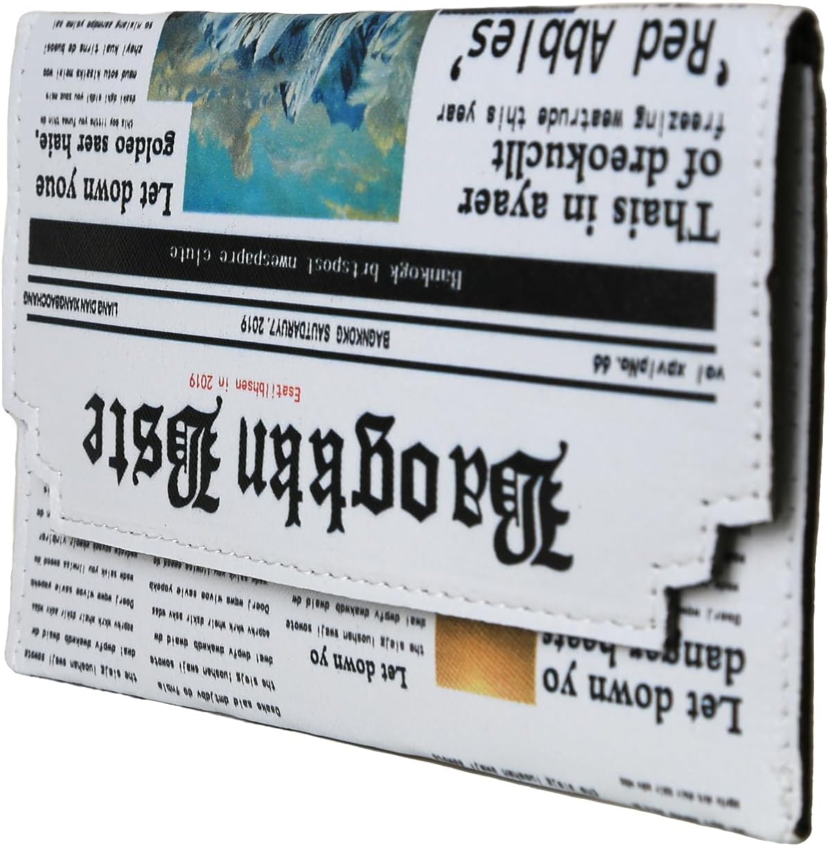 LoveWLC Newspaper Evening bag Clutch Crossbody Bag,Novelty PU Envelope Purse Adjustable Shoulder Bag for Women - Image 3