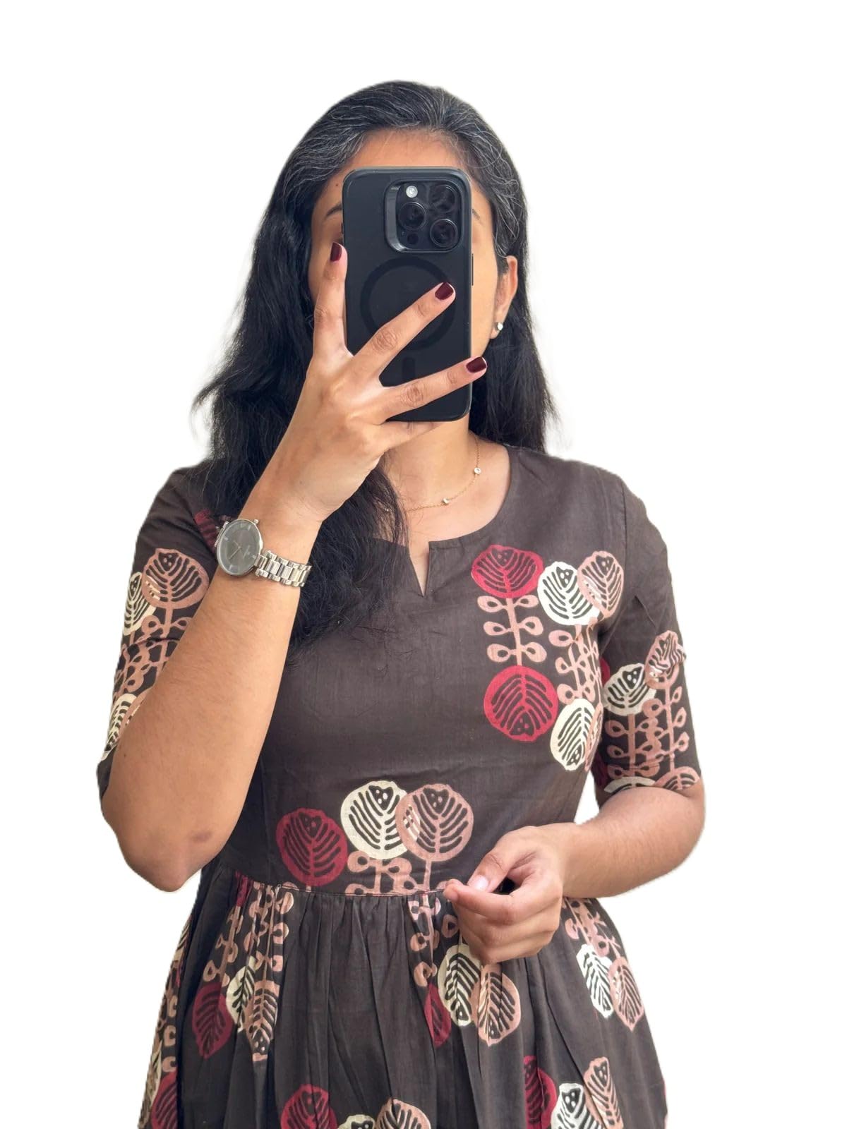 Women's Cotton Blend Maxi Midi Dress Western Dress for Women Elegant Floral Printed Long Dresses-picture-47