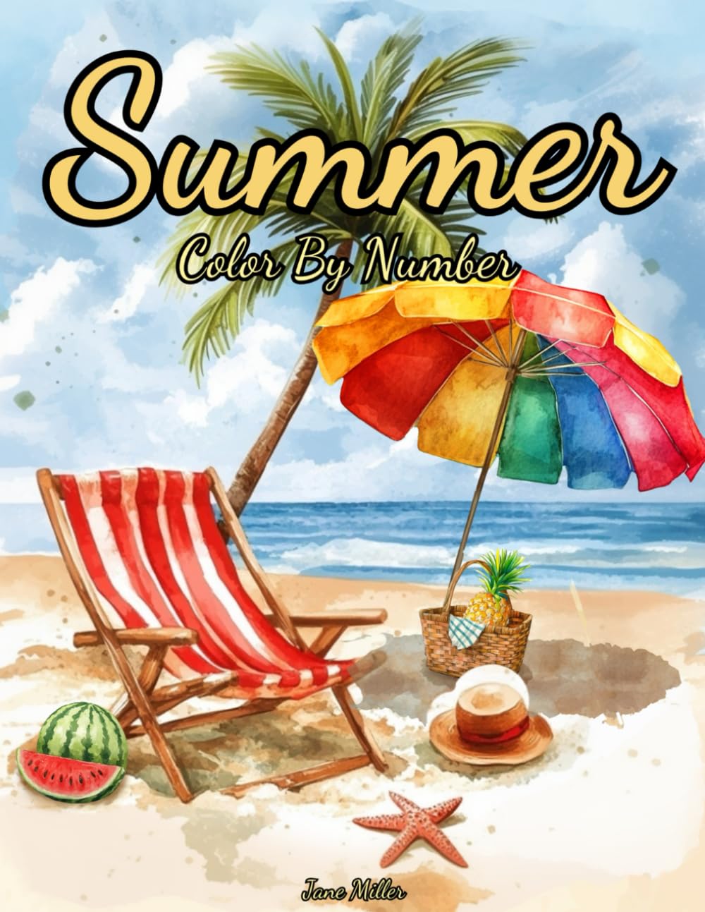 Summer- Color By Number: Beautiful Summer Moments (Color by Number Coloring Books For Adults)