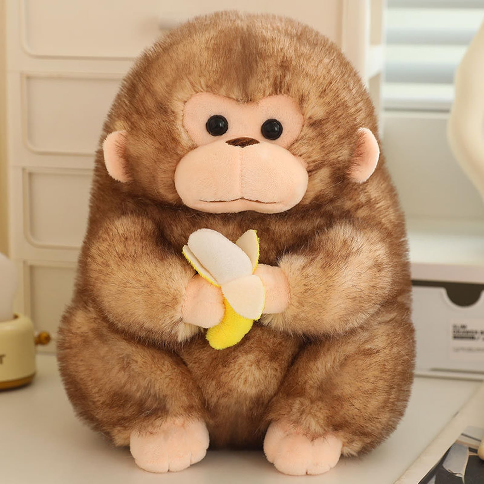Peluche De Mono De 23 Cm Con Relleno De Algodón PP – Suave Y Ligero, Ideal Para Decoración De Habitación Infantil, Regalo De Cumpleaños Y Navidad Para Bebés Y Niños